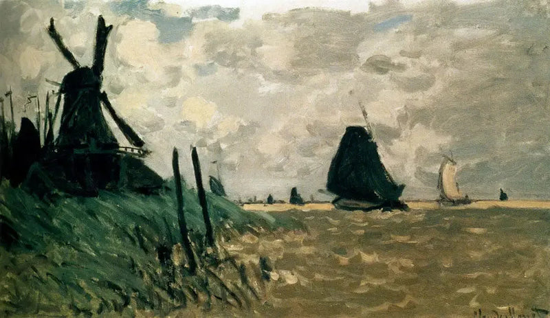 Tuulimylly lähellä Zaandamia - Claude Monet
