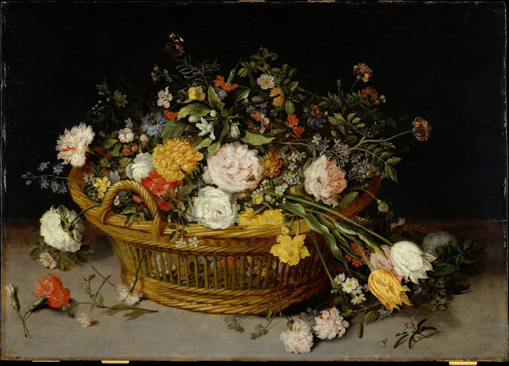 Un panier de fleurs - Jan Brueghel l'Ancien image 1 reproduction artisanale de tableau