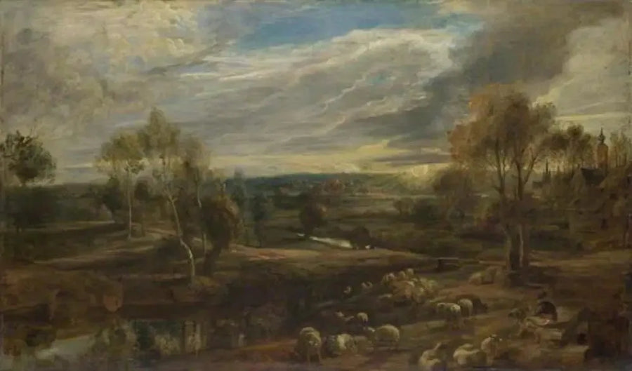 Maisema paimenella ja hänen laumallaan - Peter Paul Rubens