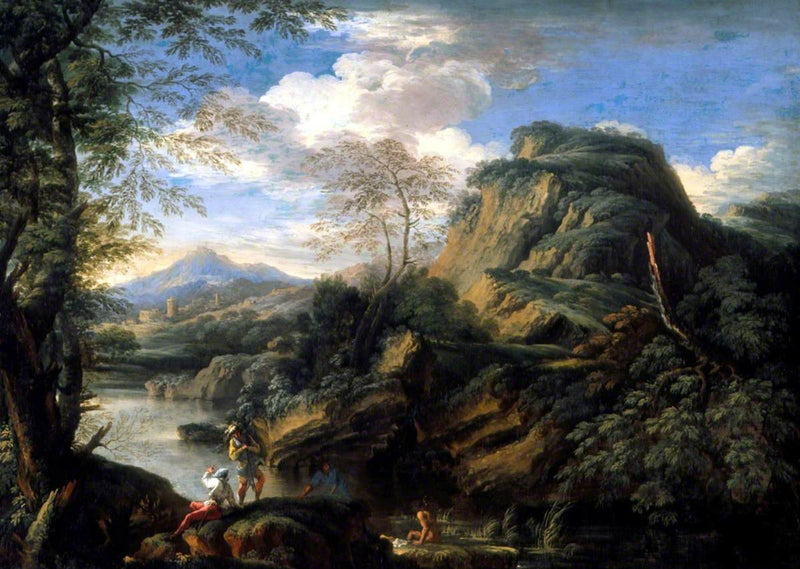 Un paysage de montagne - Salvator Rosa
