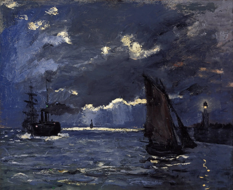 Merimaisema kuunvalossa - Claude Monet