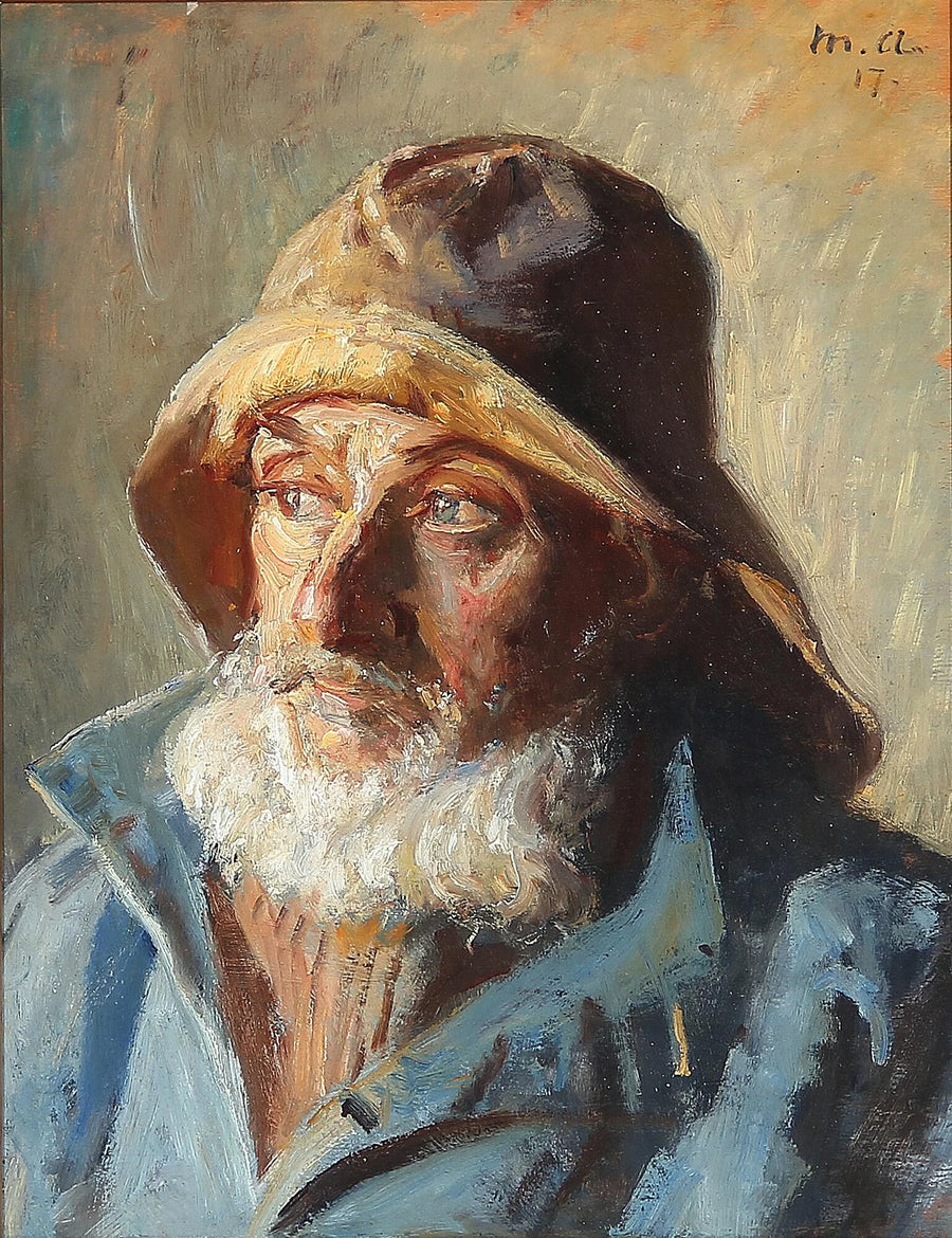 Kalastaja sadetakissa. - Michael Peter Ancher