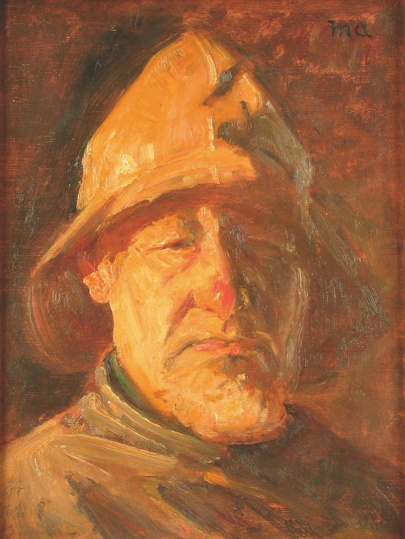 Sään pieksemä kalastaja. -Michael Peter Ancher