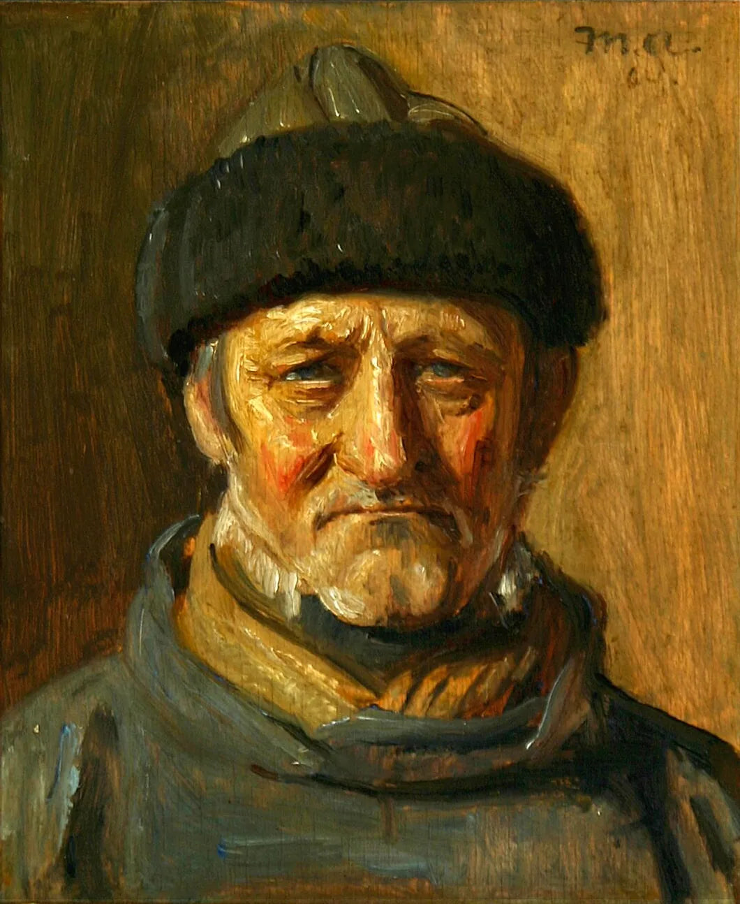 Un pêcheur de Skagen. - Michael Peter Ancher image 1 reproduction artisanale de tableau