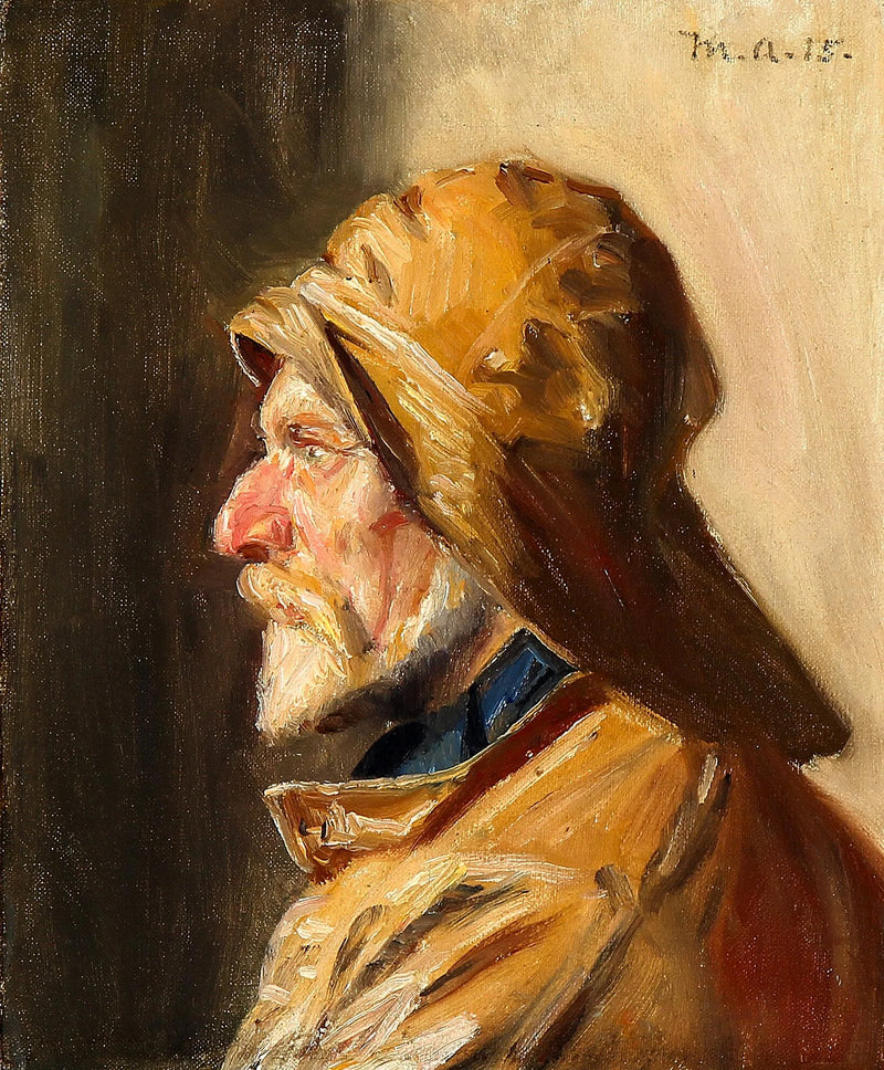 Skagenin kalastaja profiilissa. -Michael Peter Ancher