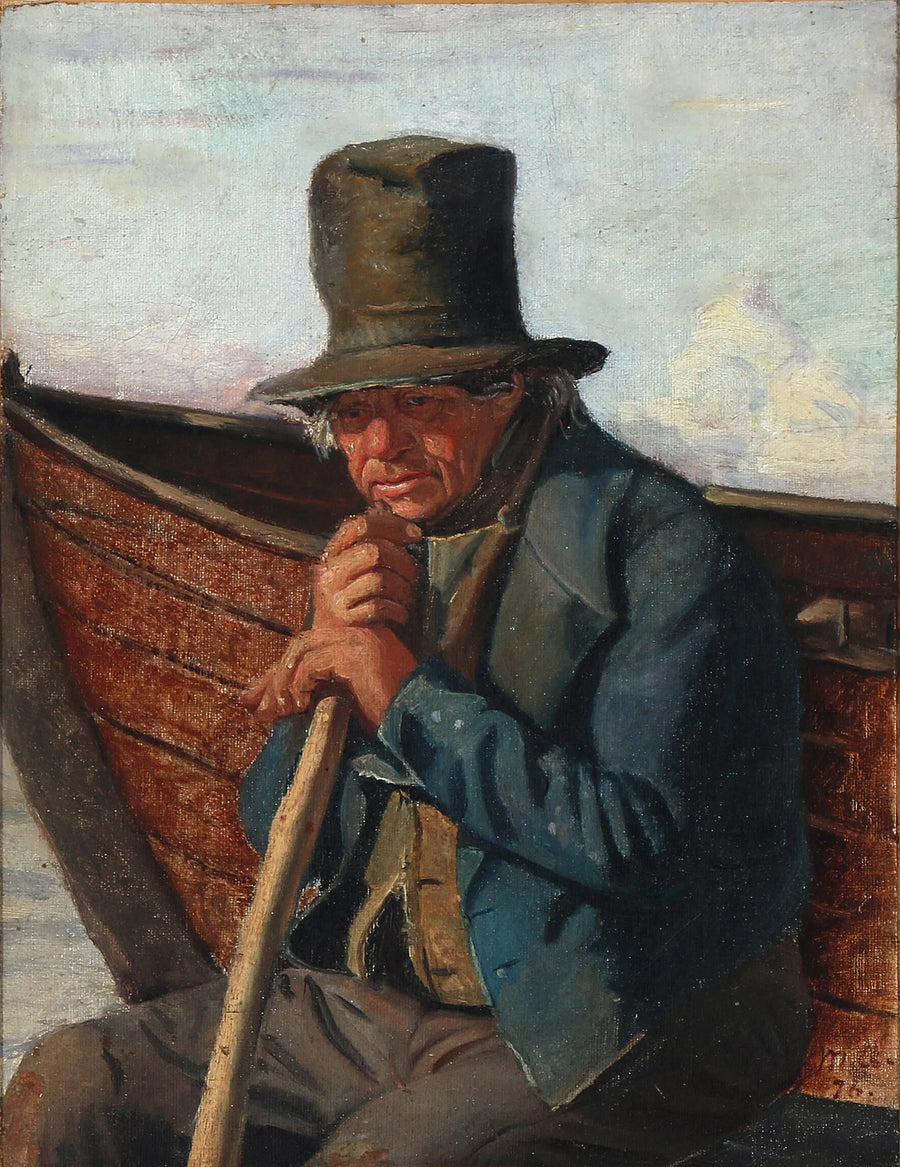 Skagenilainen kalastaja veneellään - Michael Peter Ancher