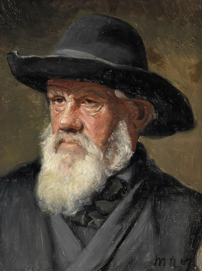 Skagenilainen kalastaja pukeutuneena parhaimpiinsa sunnuntaiasuun. - Michael Peter Ancher