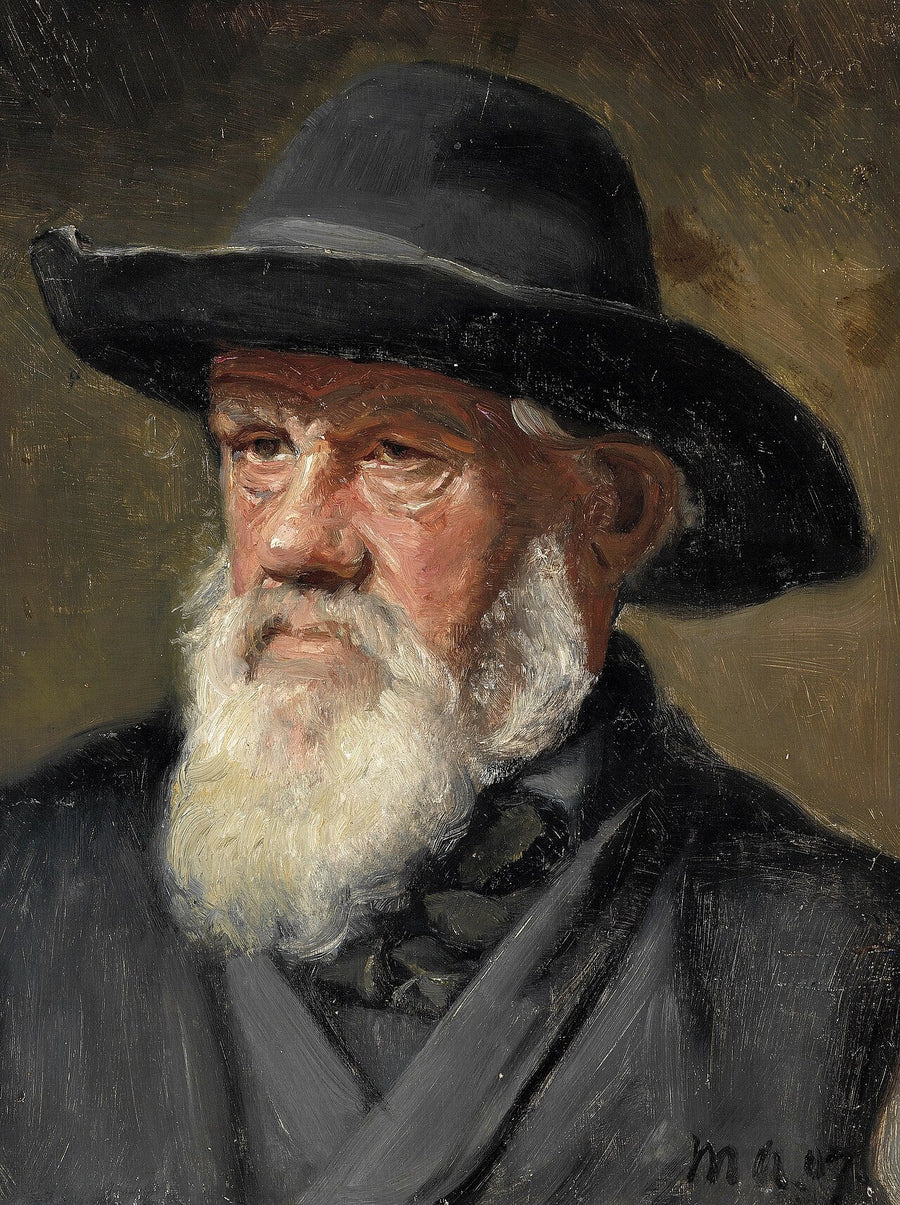 Skagenilainen kalastaja pukeutuneena parhaimpiinsa sunnuntaiasuun. - Michael Peter Ancher
