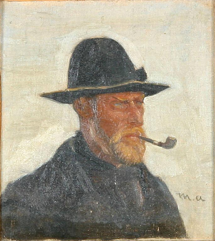 Piippua polttava kalastaja. -Michael Peter Ancher