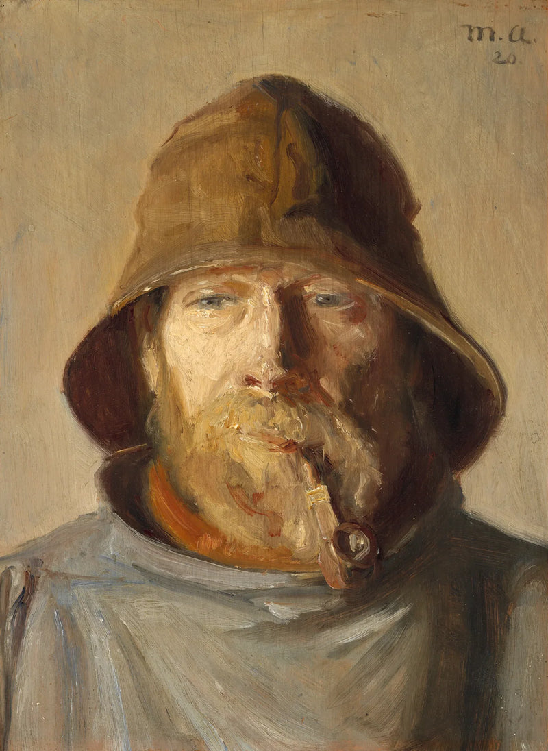 Pippua polttava kalastaja, Skagen. -Michael Peter Ancher