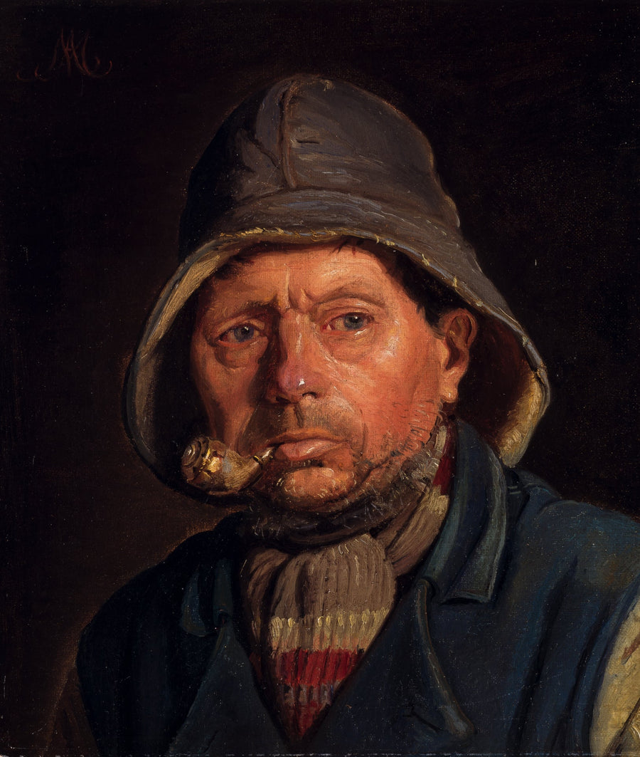 Kalastaja polttaa piippuaan. -Michael Peter Ancher