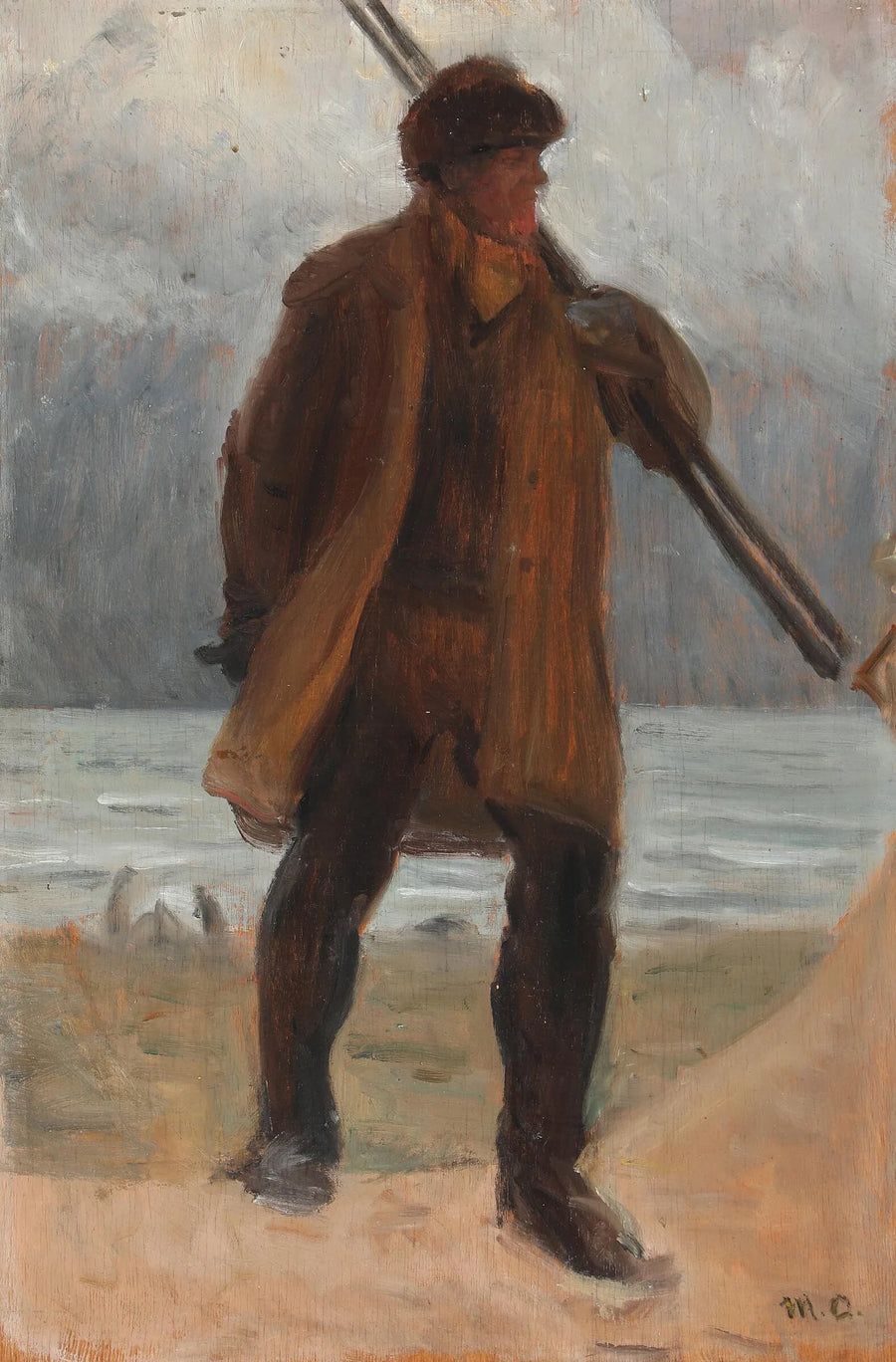 Kalastaja rannalla. -Michael Peter Ancher