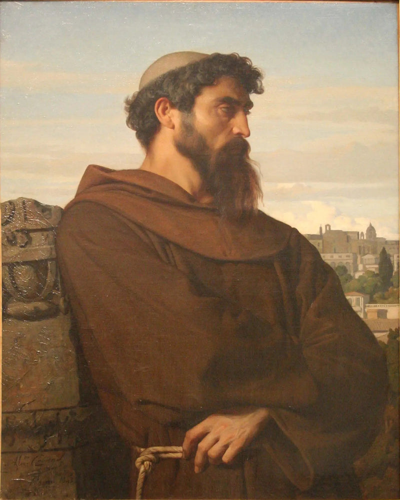 Ajattelevainen, nuori roomalainen munkki - Alexandre Cabanel
