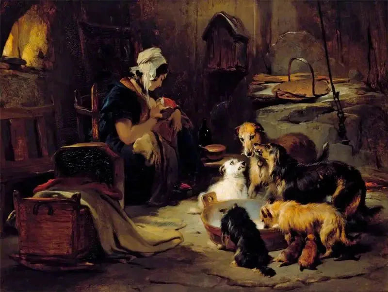 Pieni aamiainen Ylämailla - Edwin Henry Landseer