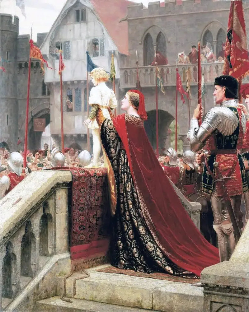 Pieni Prinssi, joka saattaa lopulta siunaamaan kuninkaallisen valtaistuimen - Edmund Blair Leighton