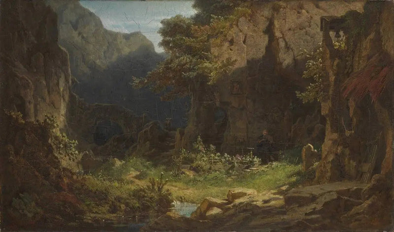 Yksinäinen mies soittamassa viulua - Carl Spitzweg