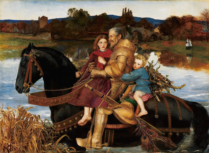 Unelma menneisyydestä: Sir Isumbras Fordissa - John Everett Millais
