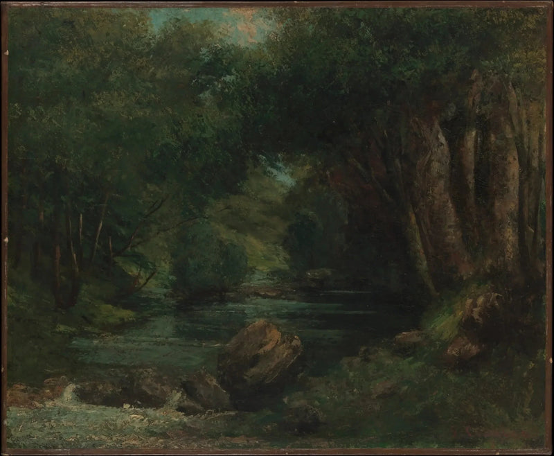 Joki metsässä - Gustave Courbet