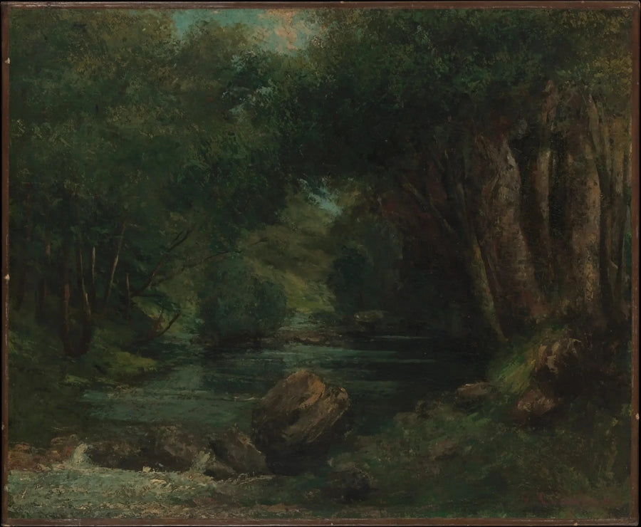 Joki metsässä - Gustave Courbet