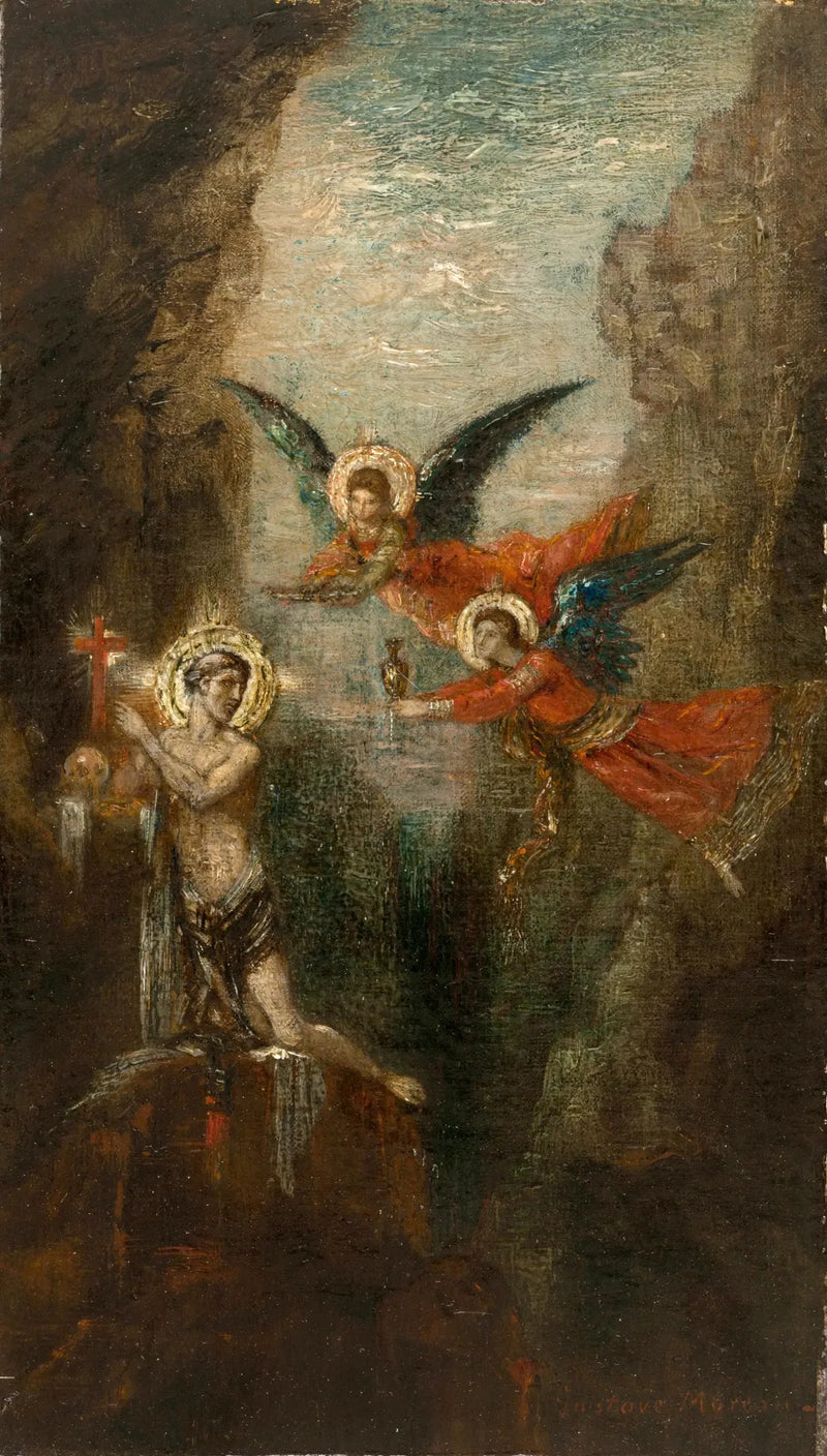 Pyhä mies autiomaassa - Gustave Moreau