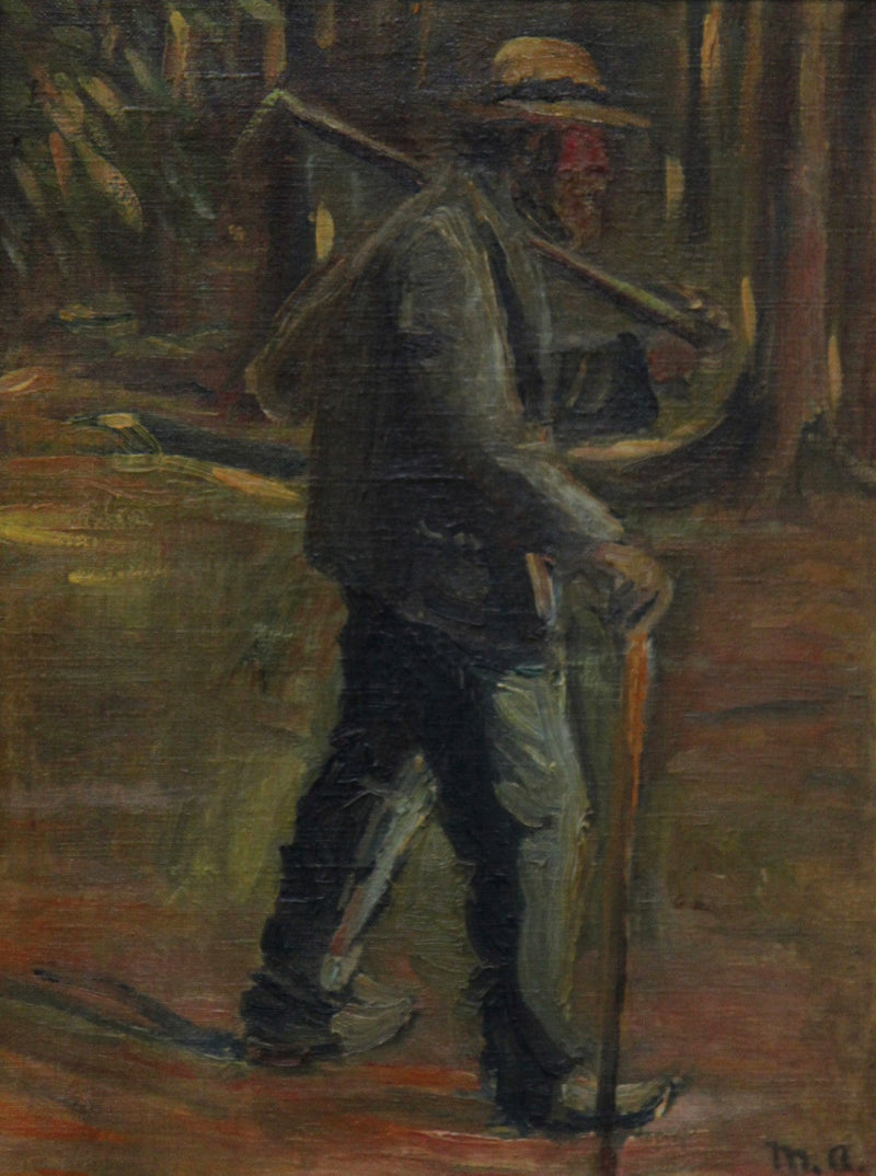 Metsätyöntekijä jalan. - Michael Peter Ancher