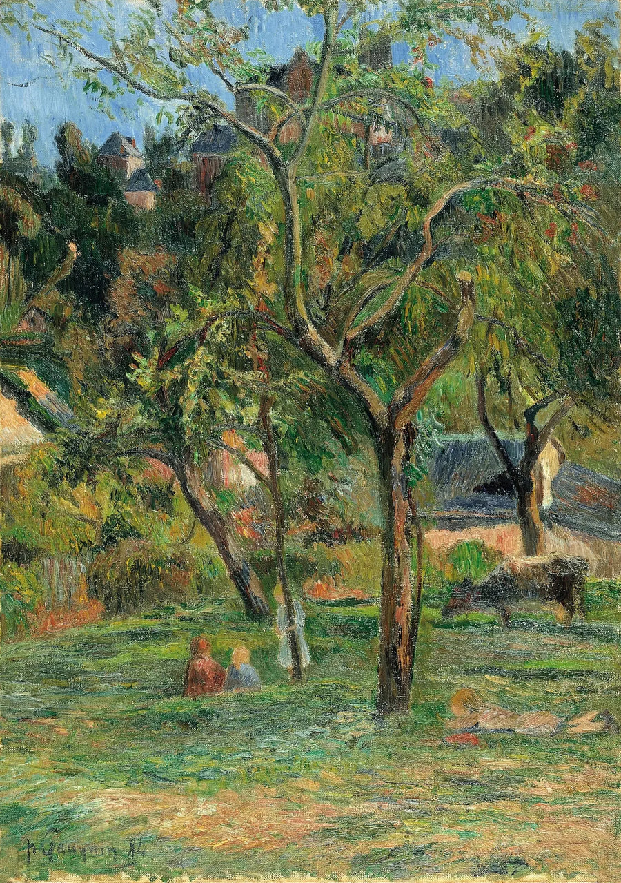 Puutarha Bihorelin kirkon alapuolella - Paul Gauguin