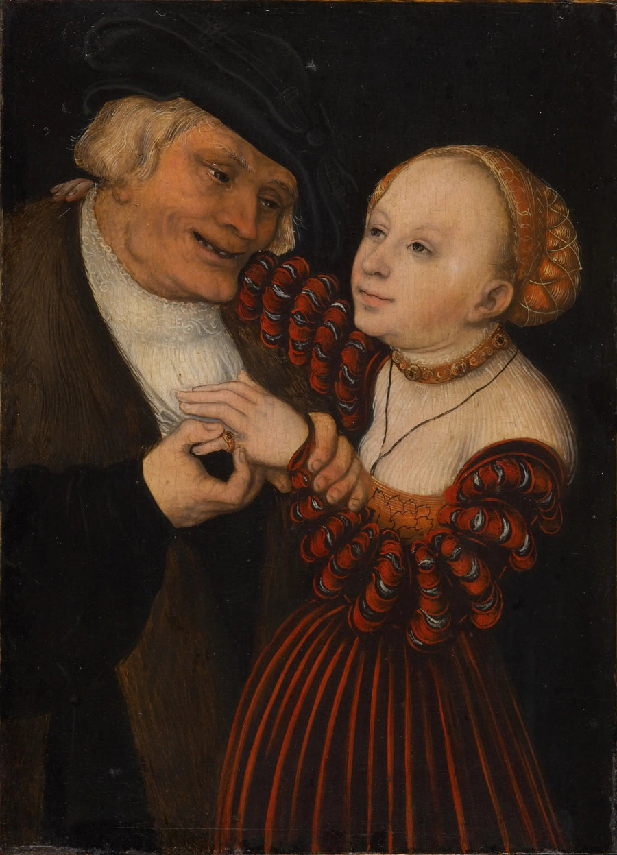 Vanha mies tyttären kanssa / Epäsopiva pari - Lucas Cranach vanhempi