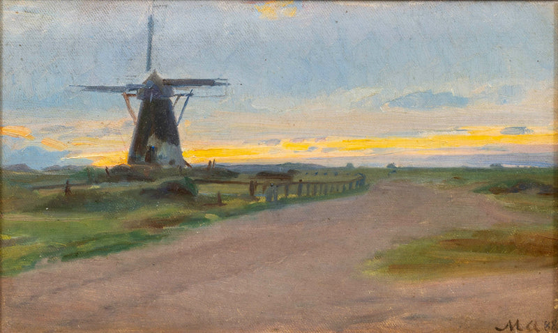 Vanha tuulimylly. -Michael Peter Ancher