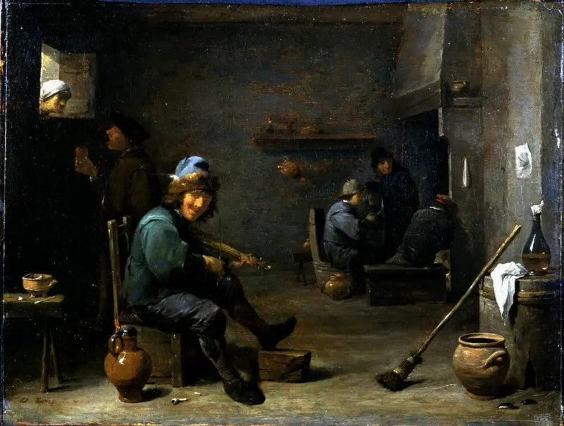 Viulisti kapakassa - David Teniers nuorempi