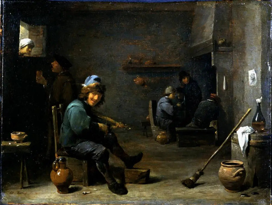 Viulisti kapakassa - David Teniers nuorempi