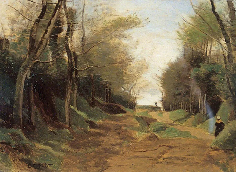Pohjoisranskan metsätie. Syksy - Jean-Baptiste Camille Corot