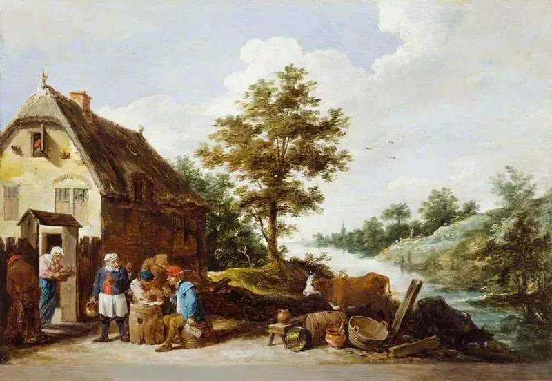 Mökki joen rannalla - David Teniers nuorempi