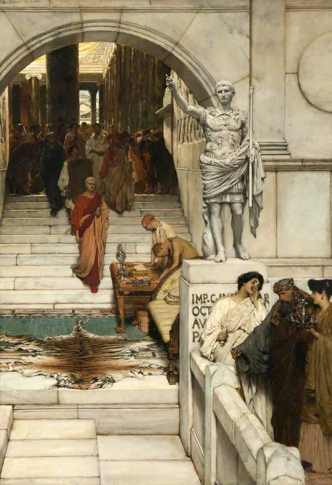 Yleisö Agrippan luona - Lawrence Alma-Tadema