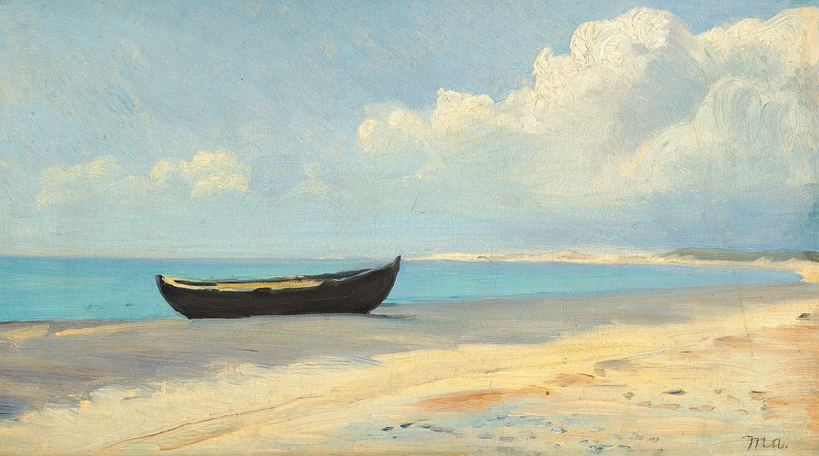 Soutuvene rannalla, Skagen. - Michael Peter Ancher