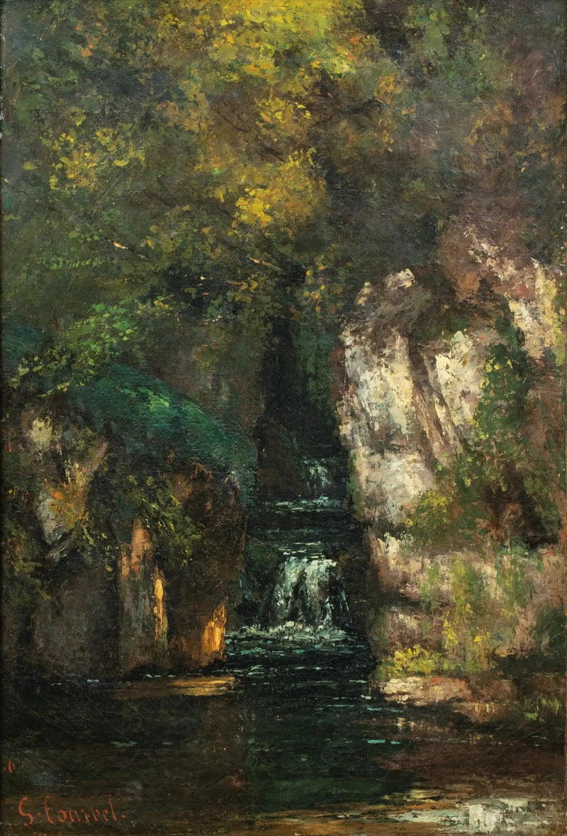 Ornansin lähellä oleva vesiputous - Gustave Courbet