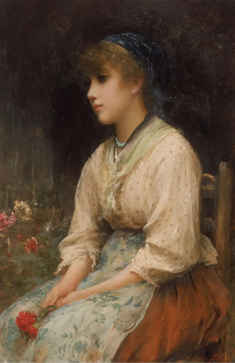 Venetsialainen hääseuraneitokuvat - Luke Fildes