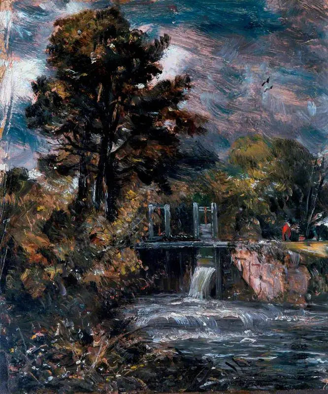 Vesilaituri (ehkä Stourilla) - John Constable