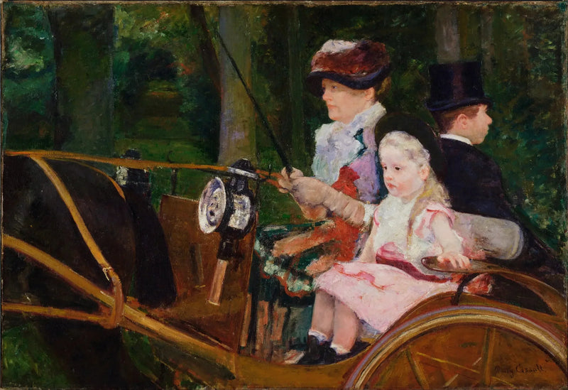 Nainen ja tyttö ratissa - Mary Cassatt