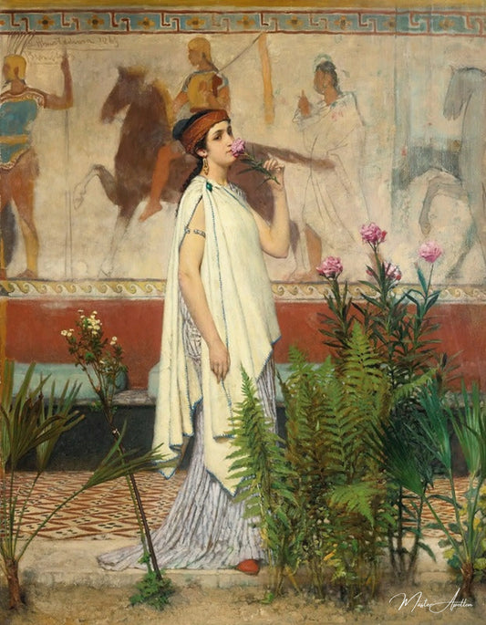 Une femme grecque - Lawrence Alma-Tadema Reproductions de tableaux à la peinture à l’huile