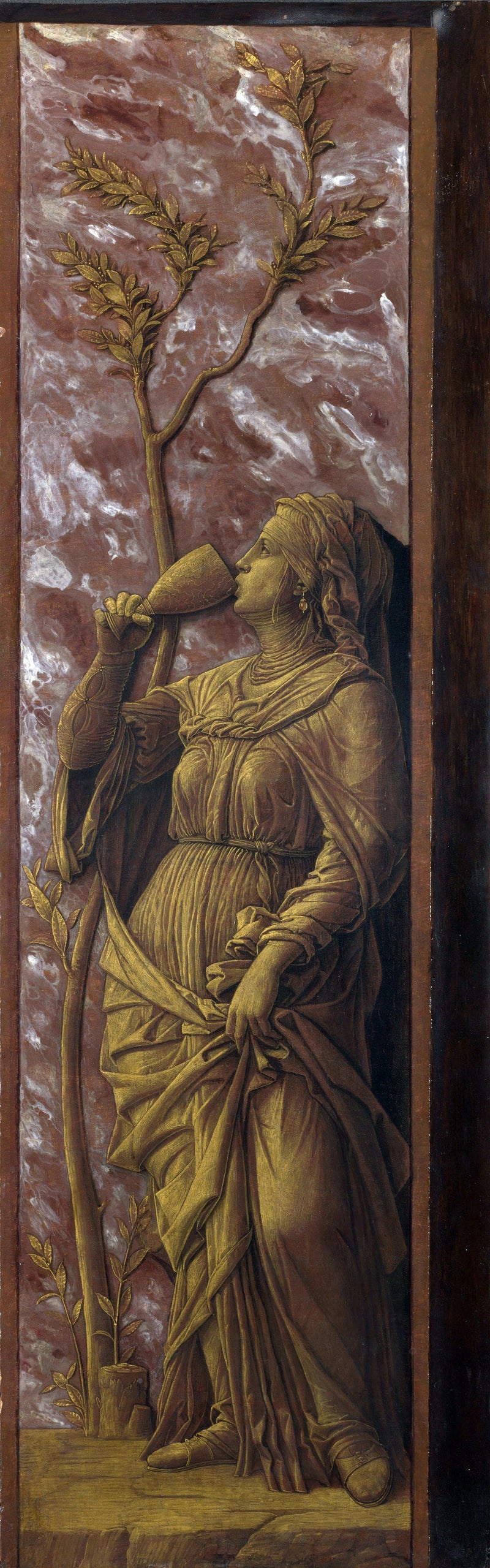 Nainen, joka juo - Andrea Mantegna