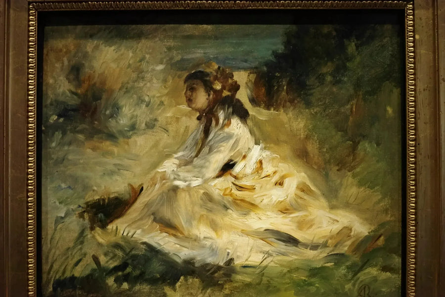 Nainen nurmikolla (Lise Tréhot) - Pierre-Auguste Renoir