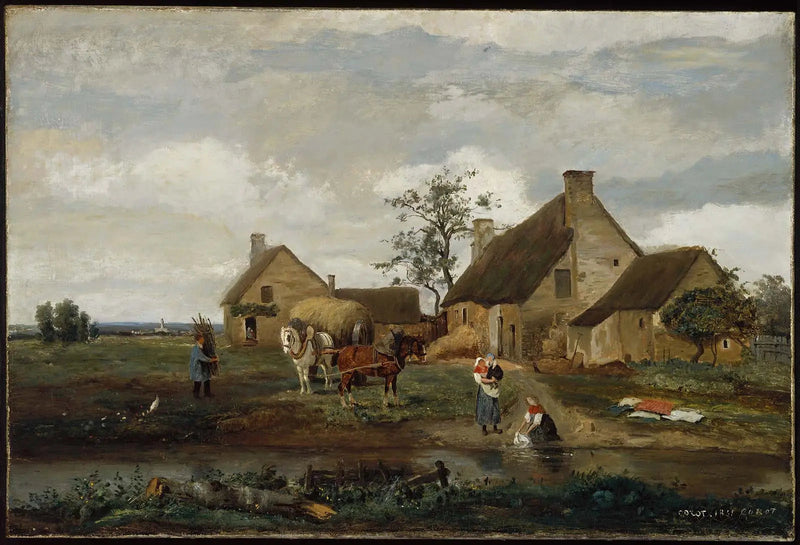 Maatila Nièvressä - Jean-Baptiste Camille Corot