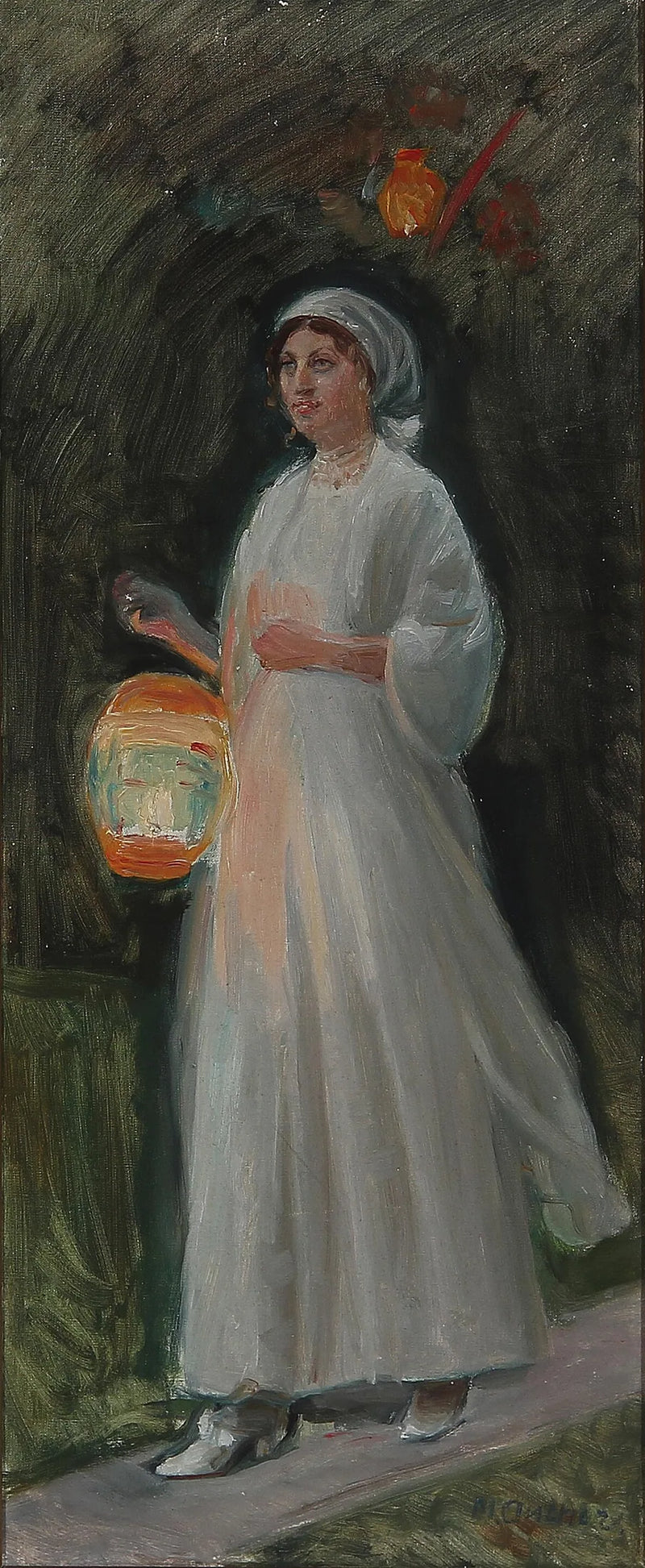 Juhlat Skagenissa. Nuori tyttö saapuu. Hän opiskelee. - Michael Peter Ancher