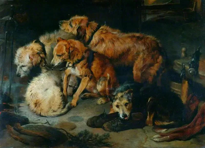 Juhla takkatulen äärellä - Edwin Henry Landseer