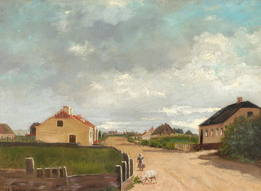 Tyttö kadulla Skagenissa. - Anna Ancher