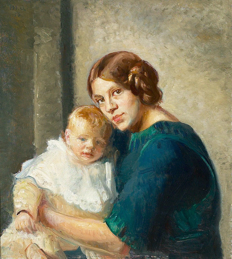 Nuori äiti lapsensa kanssa. - Michael Peter Ancher