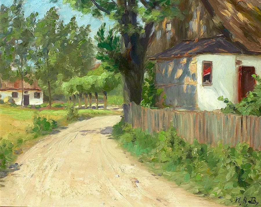Erään kesäpäivän kylässä Fioniassa. - H. A. Brendekilde