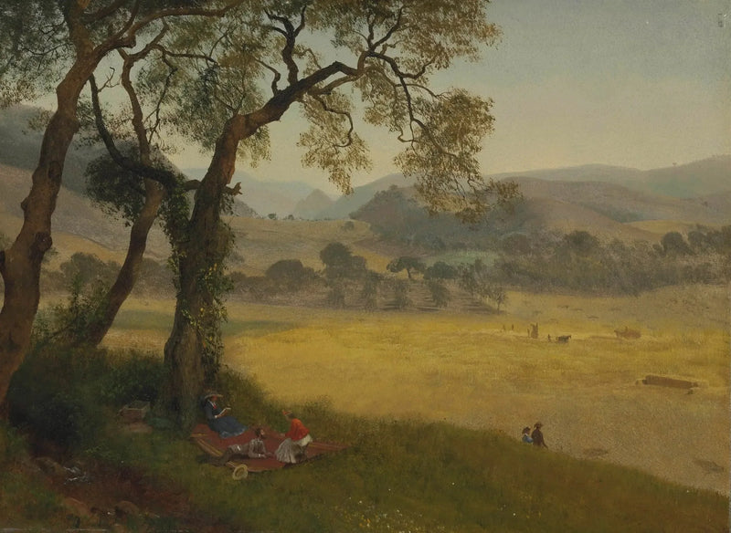 Kultainen kesäpäivä Oaklandin lähellä - Albert Bierstadt