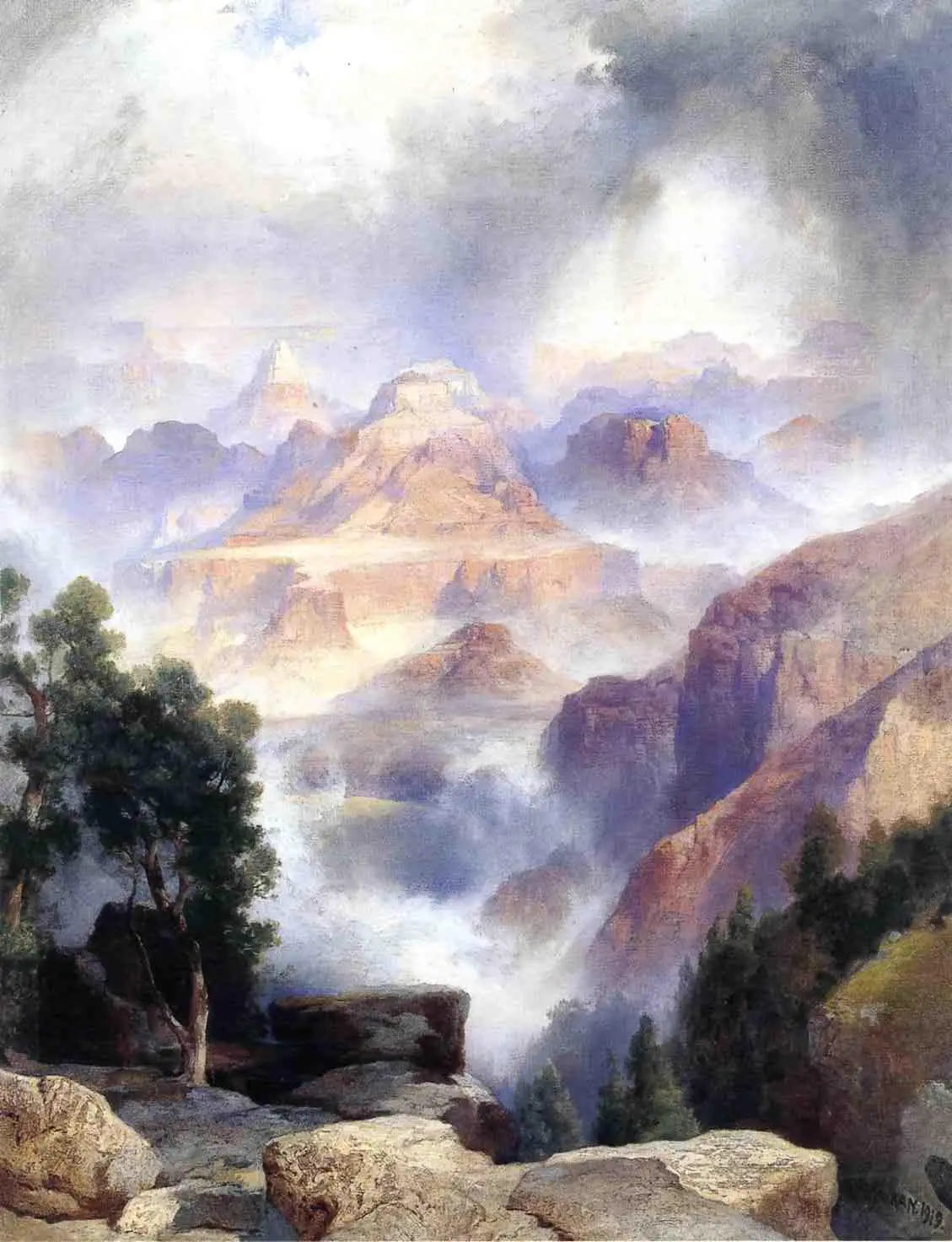 Une journée pluvieuse Grand Canyon - Thomas Moran - Alpha Reproduction