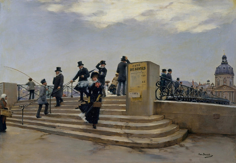 Tuulinen päivä Pont des Artsilla - Jean Béraud